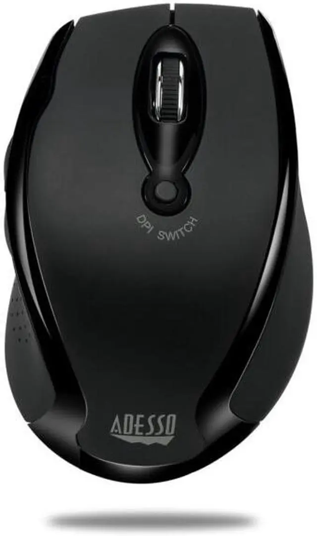 Alt view image 12 of 16 - Adesso iMouse M20B - Wireless Ergonomic Optical Mouse - Optical - Wireless - Radio Frequency - Black - USB - 1600 dpi - Scroll Wheel - Right-handed Only