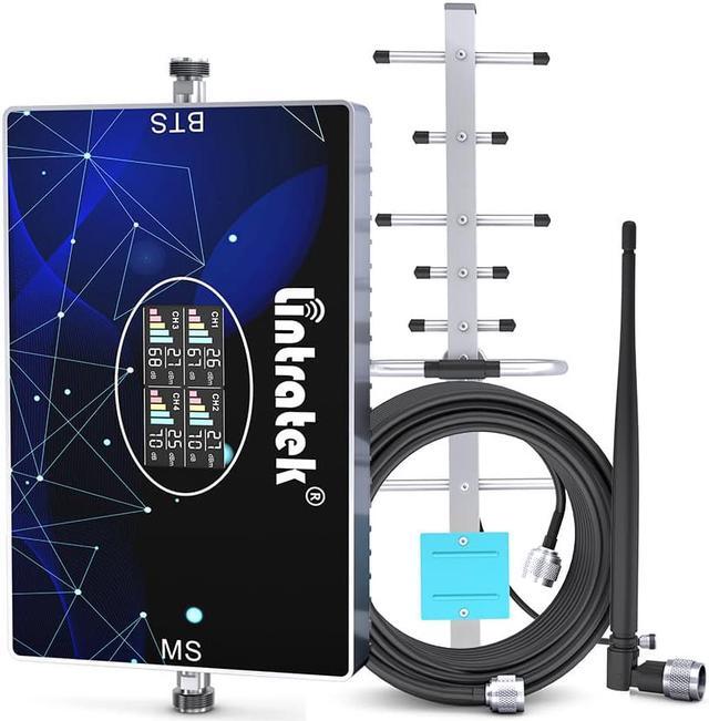 Main image of Lintratek Cell Phone Signal Booster for Home and Office GSM 3G 4G LTE 5G Band 2/4/5/28 Cell Phone Booster Cellular Signal Amplifier Kit for AT&T, Verizon, T-Mobile & More, Up to 5000 sq.ft