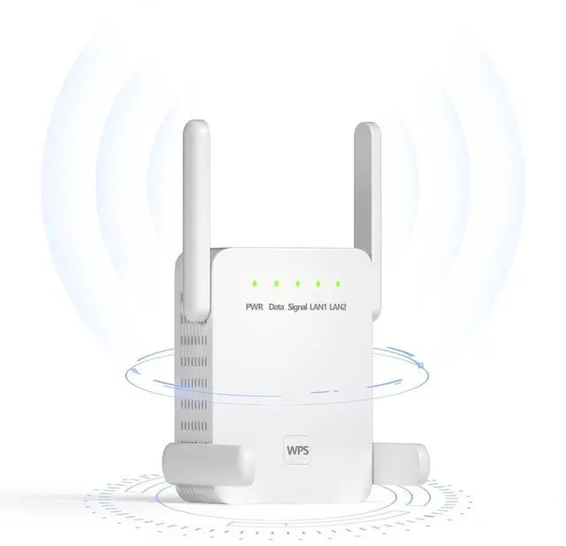 Main image of WiFi Range Extender AC1200 Dual Band 2.4/5GHz WiFi Repeater,Covers Up to 1500 sq.ft & 30 Devices,WiFi Amplifier/ Access Point/Media Bridge/Router,1200Mbps Internet Booster,WPS Easy Set Up,Wall Plug