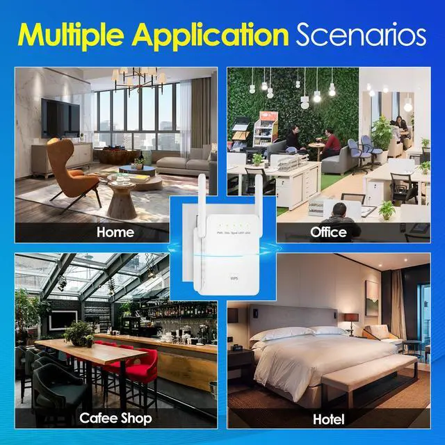 Alt view image 7 of 7 - WiFi Extender 2.4GHz Internet Signal Booster for Home&Office,Covers up to 3000 sq.ft and 30 Devices,Wireless Internet Repeater and Signal Amplifier, 3 in 1 Mode,1-Tap Setup, Supports Ethernet Port