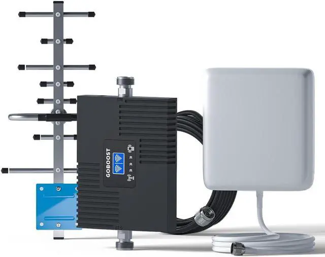 Main image of Cell Phone Booster, 65dB Band 4 Band 5 Band 66 850MHz CDMA 1700/2100MHz AWS Cell Phone Signal Booster Amplifier for Home/Office for Bell Telus Rogers Fido HD Voice & Fast Data