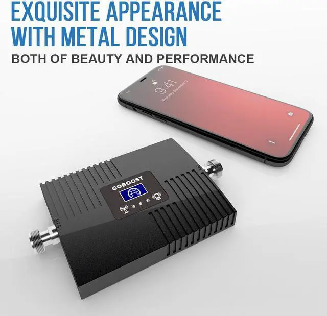 Alt view image 3 of 7 - Cell Phone Signal Booster for Home, 3G 4G Band 4/66 Cell Phone Booster Amplifier Kit for Home Office - Bell Rogers Telus 3G WCDMA 4G LTE 65dB