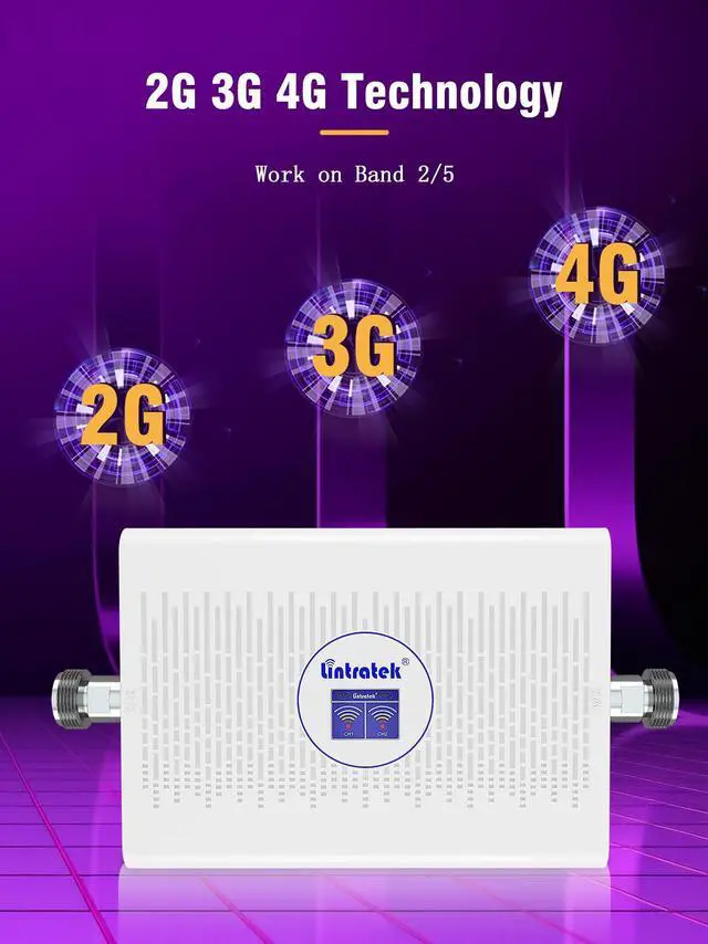 Alt view image 2 of 7 - Lintratek 3G 4G LTE 5G Cell Phone Booster Boosts for House Cabin, Signal Booster Canada Band 5 Band 2 Compatible with All Canadian Carriers, Telus, Fido, Rogers, Bell, Sasktel, MTS