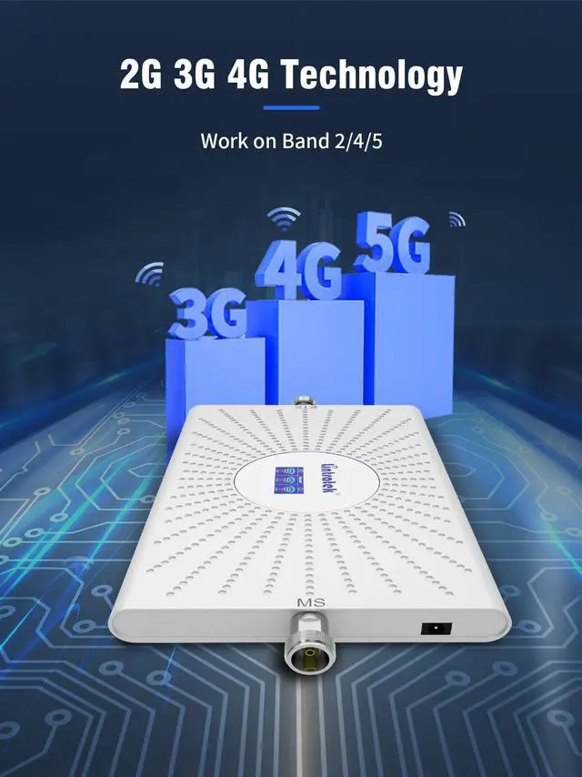 Alt view image 4 of 7 - Lintratek Cell Phone Booster Work on Band 2/4/5 for Tules Bell Rogers 5G 4G LTE 3G Cell Phone Signal Booster for House AGC Function 70dB High Gain Large Coverage