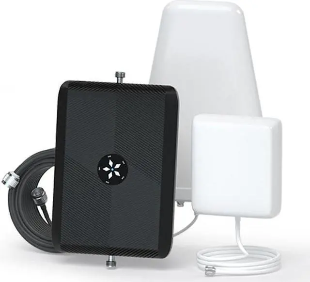 Main image of Cell Phone Signal Booster, 3G 4G 5G Band 2/4/5/12/13/17/66 Full Band Cell Phone Signal Booster for Home & Cottage & Office Suitable for All Canadian Carriers-Telus, Bell, Rogers, Fido ISED Approved