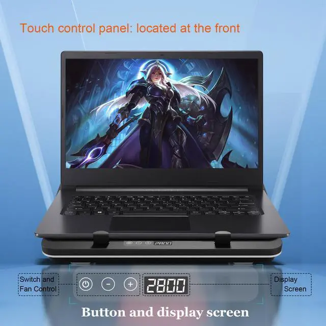 Alt view image 5 of 7 - IETS GT600  Laptop Cooling Pad Equipped with Gigantic Turbo-Fan(5.5inch Diameter),Sealed Foam for Rapid Cooling Gaming Laptop,14.1-19.3 inch Laptop Cooler with 3-Port USB Hub,Dust Filter GT600V1