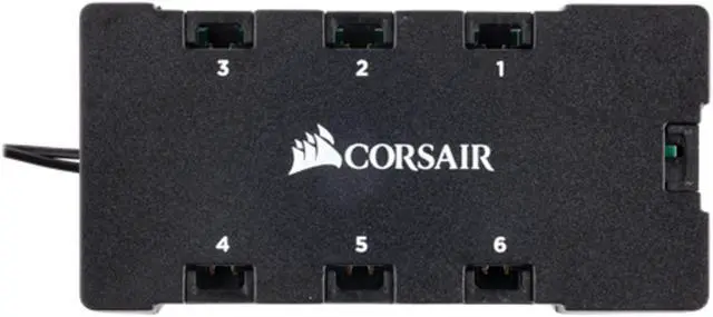 Alt view image 6 of 10 - CORSAIR CO-8950020 RGB LED FAN HUB HD/SP RGB