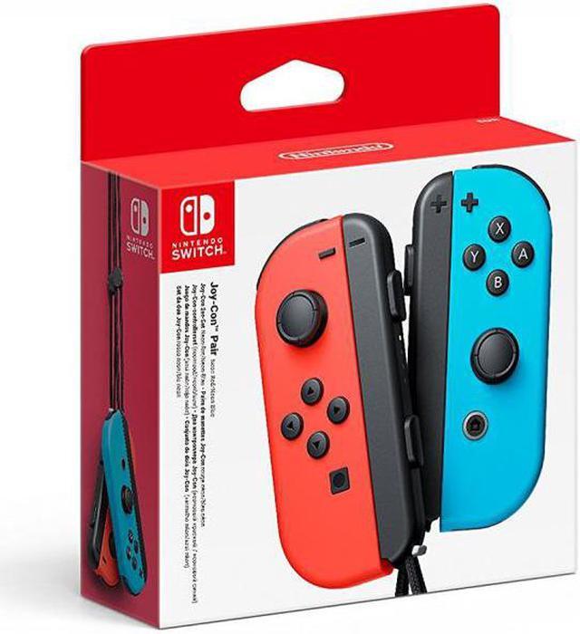 Alt view image 6 of 11 - Nintendo Switch Joy-Con Controller Pair - Neon Red/Neon Blue