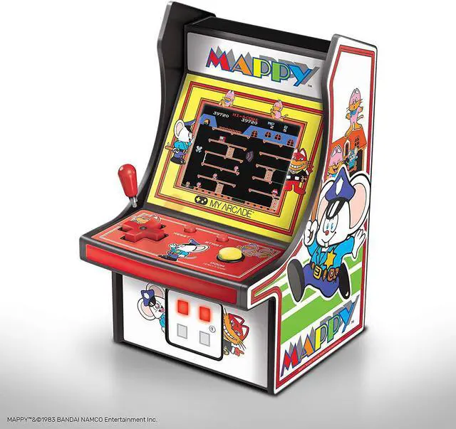 Alt view image 18 of 20 - MY ARCADE Bandai Namco MAPPY 6" Micro Arcade Machine Portable Handheld Video Game