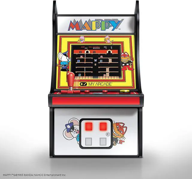 Alt view image 19 of 20 - MY ARCADE Bandai Namco MAPPY 6" Micro Arcade Machine Portable Handheld Video Game