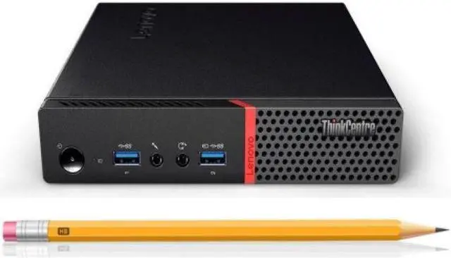Main image of Lenovo Think Centre M910q Tiny Desktop - Intel Core i5-7500T, 8GB, 256GB SSD, Windows 10 Pro - 1 Year Warranty