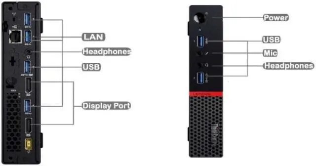 Alt view image 2 of 2 - Lenovo Think Centre M910q Tiny Desktop - Intel Core i5-7500T, 8GB, 256GB SSD, Windows 10 Pro - 1 Year Warranty