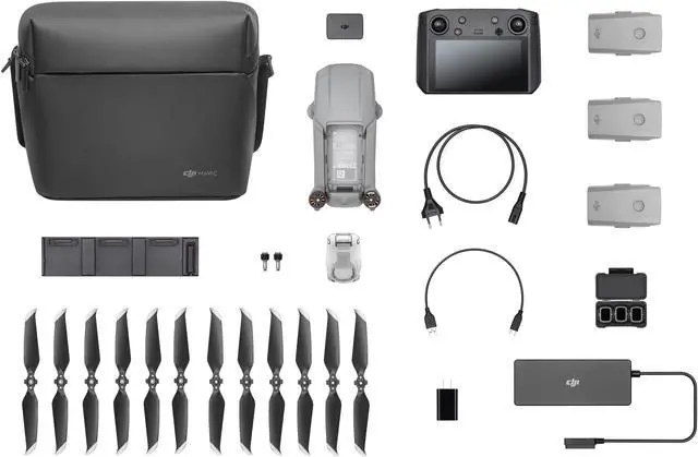 Alt view image 7 of 7 - DJI Mavic Air 2 Fly More Combo with DJI Smart Controller - Drone Quadcopter UAV with 48MP Camera 4K Video 1/2"" CMOS Sensor 3-Axis Gimbal 34min Flight Time ActiveTrack 3.0