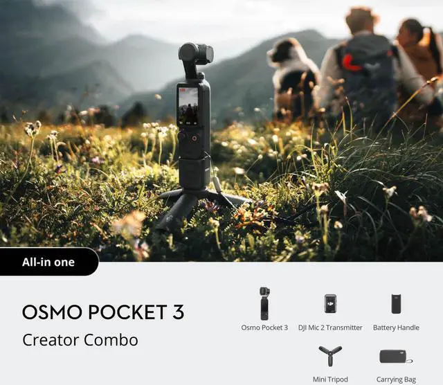 Alt view image 3 of 7 - Osmo Pocket 3 Creator, Vlogging Camera with 1'' CMOS & 4K/120fps Video, 3-Axis Stabilization, Fast Focusing, Face/Object Tracking, 2" Rotatable Touchscreen, Small Video Camera for Photography, YouTube