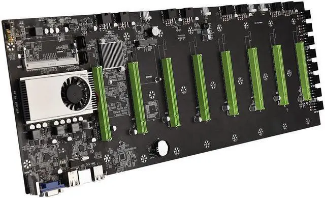 Alt view image 4 of 7 - BTC-D37 Mining Motherboard CPU Set 8 Video Card Slot Support DDR3 Memory Integrated VGA Low Power Consumption Exquisite Better than x99