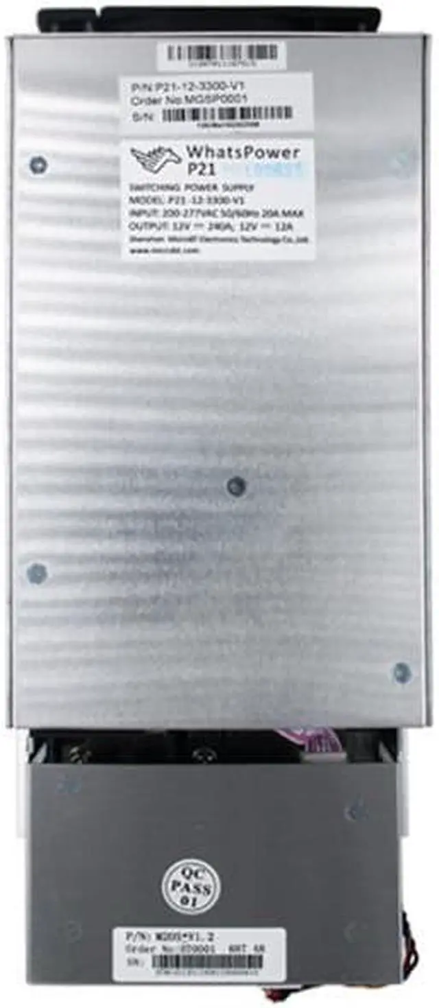 Alt view image 3 of 5 - Whatsminer M31S 72T BTC Bitcoin Asic Miner Machine 3360W Include PSU Better Than M20S Antminer L3 S9 S17 T17e M3 M21S M30S Innosilicon T2 T3 A1066