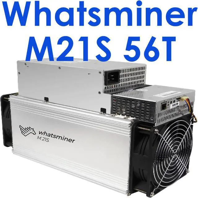 Main image of Whatsminer M21S 56T BTC Bitcoin Asic Miner Machine 3360W Include PSU Better Than M20S Antminer L3 S9 S17 T17e M3 M21S M30S Innosilicon T2 T3 A1066