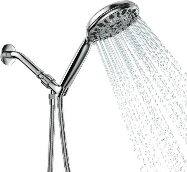 Main image of Lordear High Pressure Handheld Shower Head, 7 Spray Settings Shower Head with Handheld in Chrome
