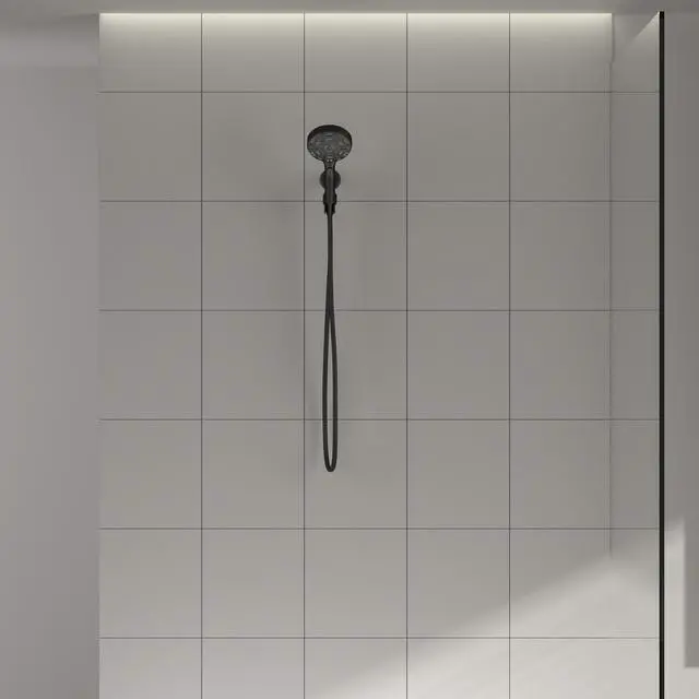Alt view image 2 of 7 - Lordear Shower Faucet Set 8-Setting Handheld Shower Head Set With Pause Switch Matte Black