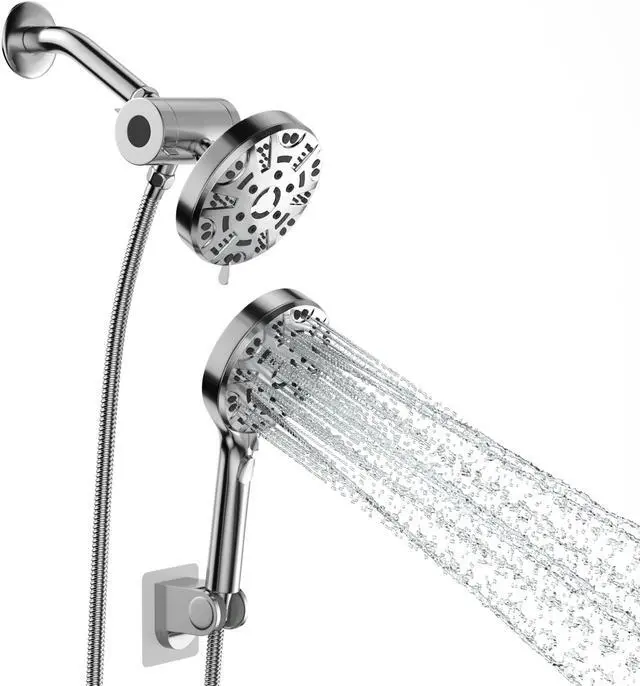 Main image of Lordear 8-setting Shower Head with Handheld Shower System (with Pause Switch) Chrome
