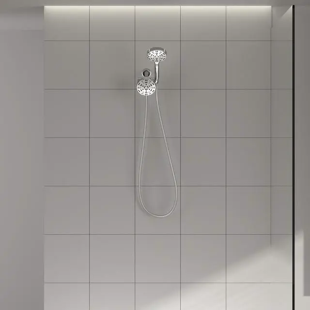 Alt view image 2 of 7 - Lordear 8-Mode Rainfall Showerhead and Handheld Shower In Chrome