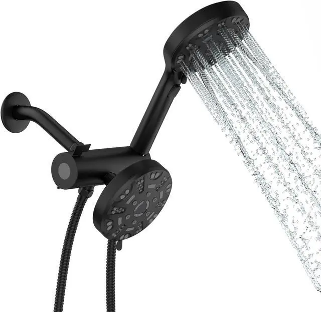 Main image of Lordear 8-Mode Rainfall Showerhead and Handheld Shower In Matte Black