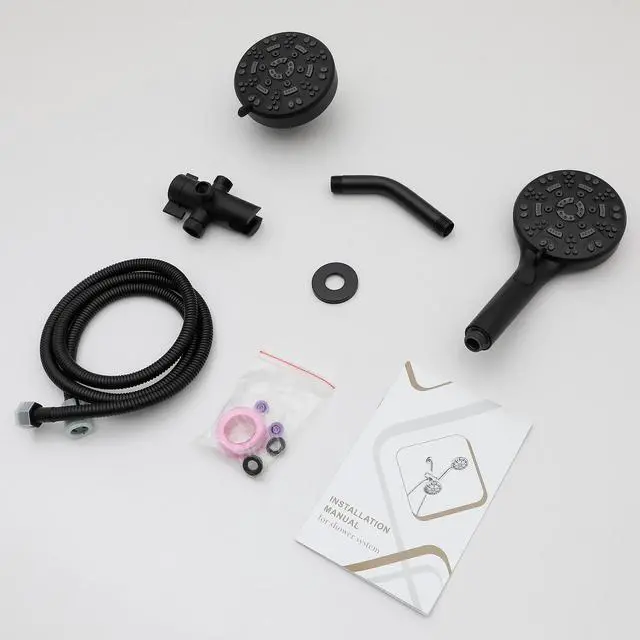 Alt view image 7 of 7 - Lordear 8-Mode Rainfall Showerhead and Handheld Shower In Matte Black