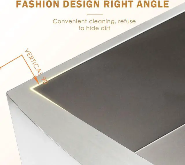 Alt view image 5 of 6 - 36''(L) x 22''(W) x 10''(H) Farmhouse Workstation Kitchen 16 Gauge SUS 304 Stainless Steel Sink Single Bowl Workstation Sink With Cutting Board And Colander,Brushed Finish