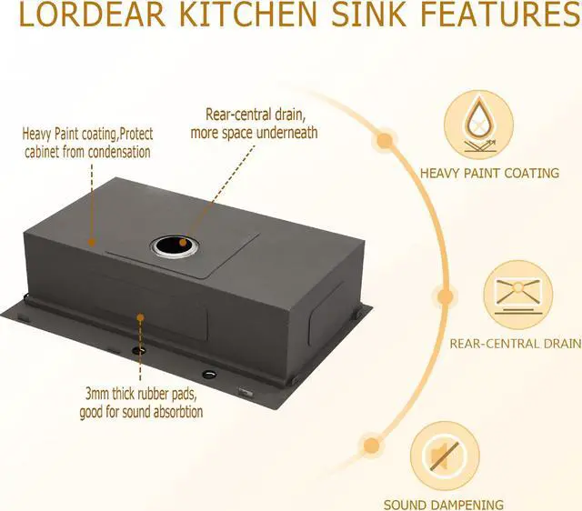 Alt view image 4 of 6 - 30"L x 22"W x 10"H Drop In Workstation Kitchen Sink 16 Guage SUS 304 Stainless Steel Handmade Modern Deep Single Bowl Sink With Accessories