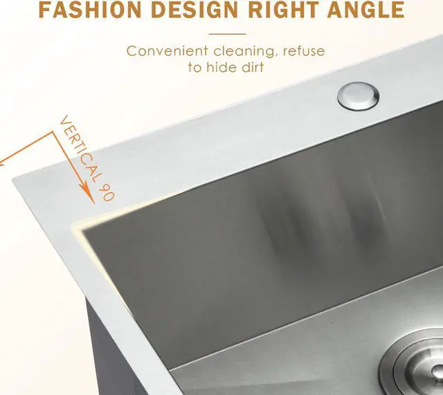 Alt view image 5 of 6 - 30"L x 22"W x 10"H Drop In Workstation Kitchen Sink 16 Guage SUS 304 Stainless Steel Handmade Modern Deep Single Bowl Sink With Accessories