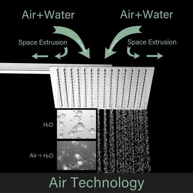 Alt view image 2 of 7 - Dual Shower Head With Handheld and SUS 304 Stainless Steel Hose Wall Mounted Shower System-Chrome