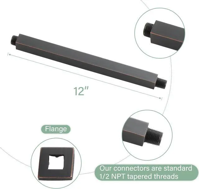 Alt view image 5 of 7 - 10'' Ceiling Rainfall Shower System Bathroom Luxury Rain Shower Hand and Handheld Shower with Brass Valve,Oil Rubbed Bronze