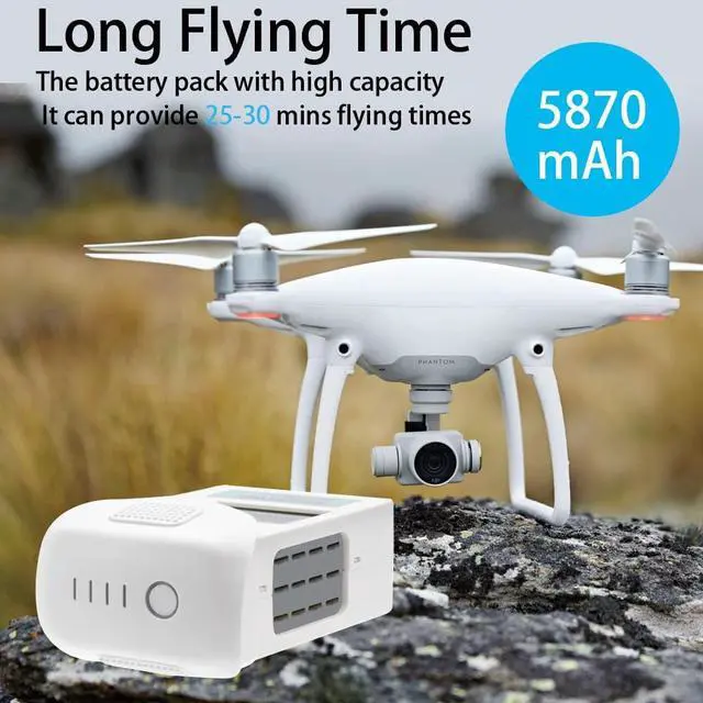 Alt view image 6 of 6 - Phantom 4 Battery, Homesuit High Capacity 15.2V 5870mAh Intelligent Flight Drone Battery 2 Pack for DJI Phantom 4 Series Drone, DJI Phantom 4, Phantom 4 Pro, Phantom 4 Pro V2.0, Phantom 4 Advanced