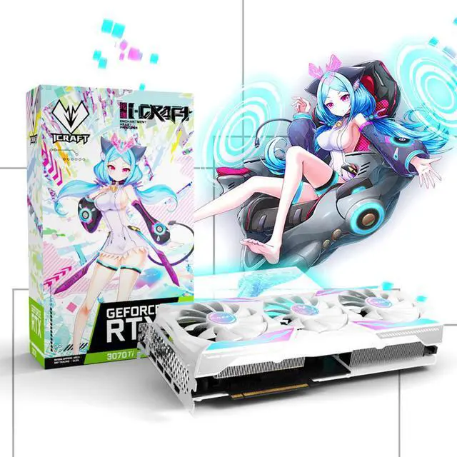 Main image of MAXSUN GeForce RTX 3070 Ti 8GB GDDR6X iCraft Limited Edition Video Gaming Graphics Card GPU for Computer Gaming PC, RGB, Metal Back Plate, PCI Express 4.0 x16 HDMI 2.1 Video Gaming Graphics Cards