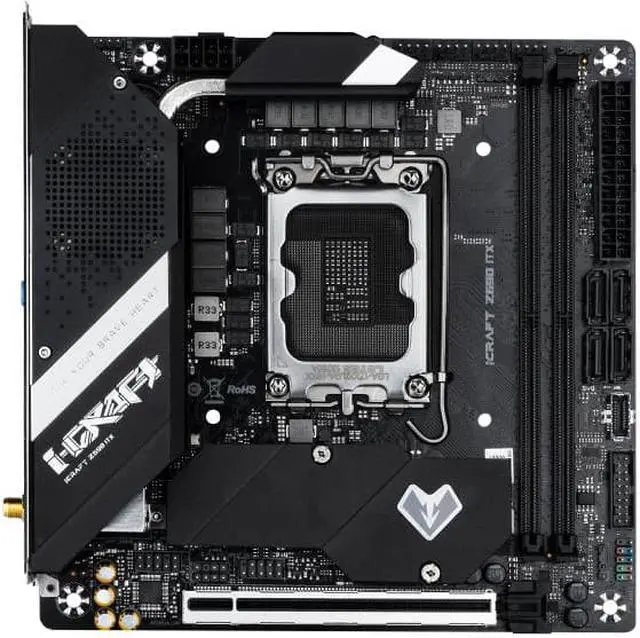 Alt view image 7 of 7 - MAXSUN Motherboard Z690 iCraft ITX WiFi (LGA 1700/ Intel Z690/ Mini-ITX/ DDR5/ Dual M.2/ PCIe 5.0/ USB 3.2 Gen2/ Type-C/Intel WiFi 6E/ Intel 2.5 GbE LAN/Gaming PC Computer Motherboard)