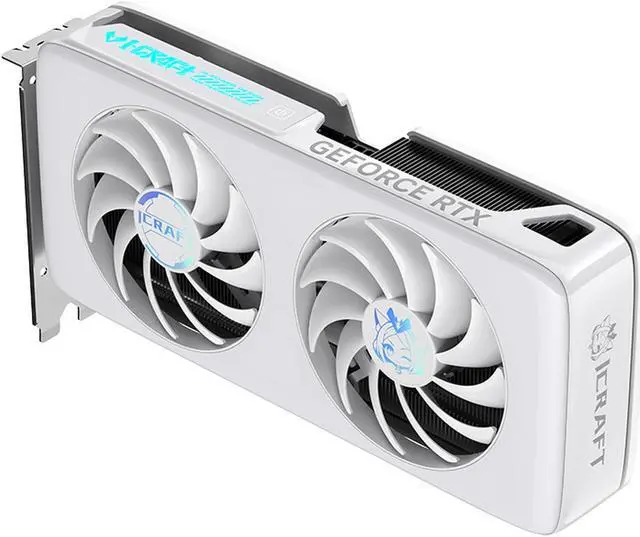 Alt view image 5 of 6 - MAXSUN GeForce RTX 4060 Ti iCraft OC ACGN Limited Edition 8GB GDDR6 (PCIe 4.0, DLSS 3.5, HDMI 2.1, DisplayPort 1.4a, RGB, Anime White GPU)