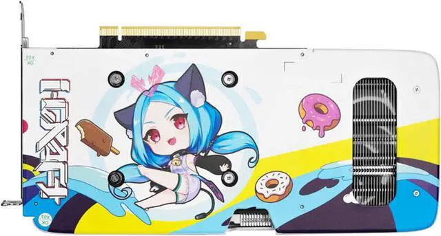 Alt view image 3 of 6 - MAXSUN GeForce RTX 4060 Ti iCraft OC ACGN Limited Edition 8GB GDDR6 (PCIe 4.0, DLSS 3.5, HDMI 2.1, DisplayPort 1.4a, RGB, Anime White GPU)