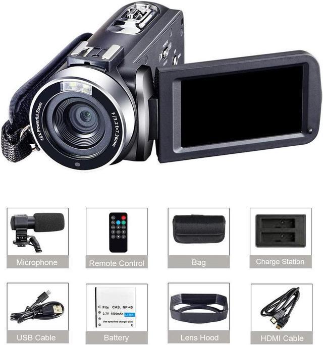 Alt view image 5 of 5 - 4K Camcorder Vlogging Camera for YouTube Ultra HD 4K 48MP Video Camera with Microphone & Remote Control WiFi Digital Camera 3.0" IPS Touch Screen