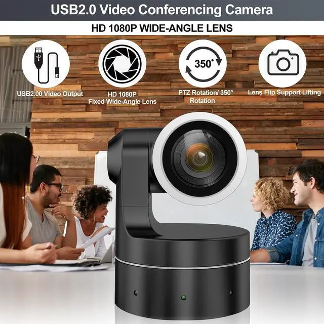 Alt view image 4 of 7 - Conference Room Camera System Hd 1080p 10x Optical Zoom USB Ptz Camera Compatible with Multiple Video Conferencing Software for Business Education Church