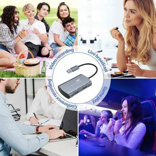 Alt view image 6 of 7 - HDMI Audio Video Capture Card Game Capture Card HDMI to USB 3.0 Fast Transmission 1080P 60fps Dual Screen Mode Game Capture Recorder Device for Live Stream/YouTube/Video Record/PS4/PS3/Xbox