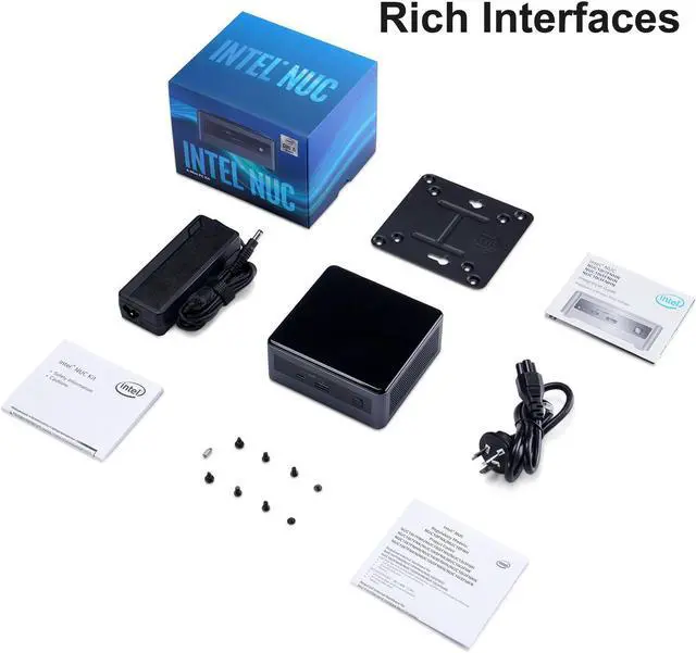 Alt view image 5 of 5 - Intel NUC 10 Mini PC,Frost Canyon NUC10i5FNHN,Win10 Pro Intel Core i5-10210U,Up to 4.2GHz Turbo,4 Cores,25W Intel UHD Graphics,WiFi6,Thunderbolt 3(16GB RAM+512GB SSD)