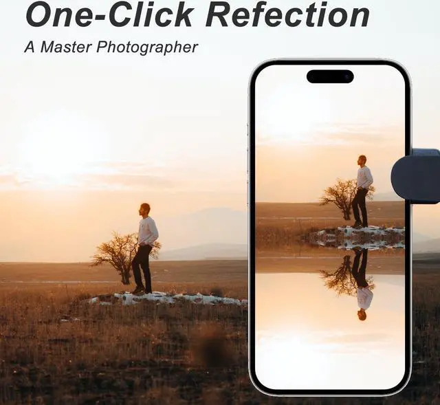 Alt view image 3 of 5 - Smartphone Camera Mirror Reflection Clip Kit, 2023 New Adjustable Phone Camera Mirror Reflection Clip Kit, Mirror Reflection Clip Kit, Mirror Reflection for Phone Camera (Balck)