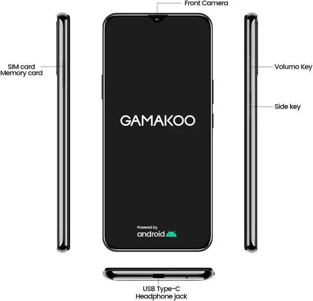 Alt view image 2 of 5 - GAMAKOO G40 4G Unlocked Cell Phone Dual SIM | 6.52" HD+ Display | 32GB+3GB | Octa-Core | Android 10.0 | 4000mAh Long Battery | US Version Android Cheap Smartphone | Blue