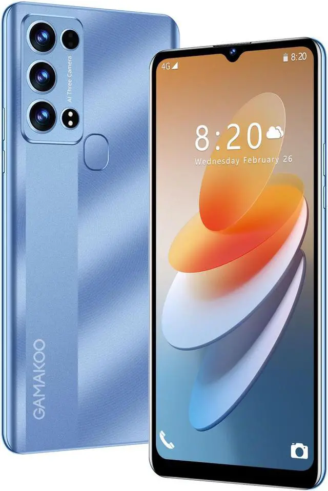 Alt view image 5 of 6 - GAMAKOO K50 Unlocked Cell Phone 128GB+4GB Dual SIM 6.53" HD+ Display | Android 10.0 | Octa-Core | 5380mAh Long Battery | US Version 4G Android Smartphone | Blue