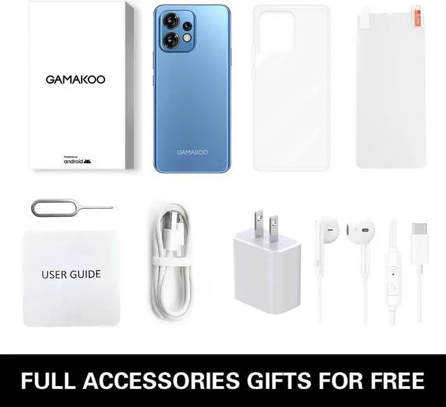 Alt view image 3 of 5 - GAMAKOO G40 4G Unlocked Cell Phone Dual SIM | 6.52" HD+ Display | 32GB+3GB | Octa-Core | Android 10.0 | 4000mAh Long Battery | US Version Android Cheap Smartphone | Blue