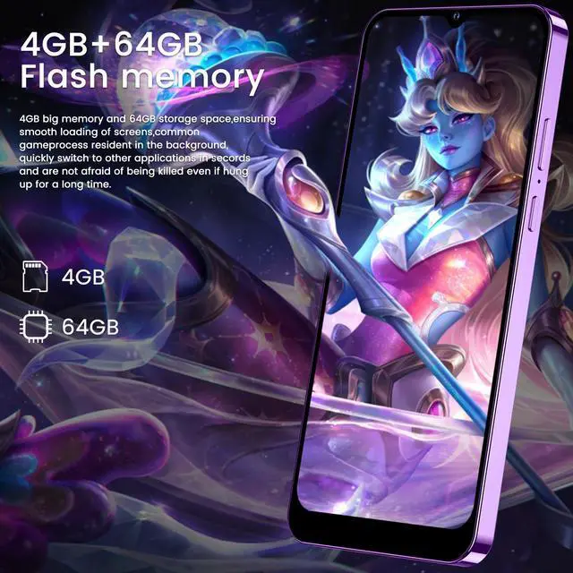 Alt view image 3 of 7 - GAMAKOO G14 Android Cell Phones Dual SIM 64GB+4GB 6.52" HD+ Display | Octa-Core | 4000mAh Long Battery | Expandable to 128GB | Android 10.0 | Cheap 4G Unlocked Smartphone Gold