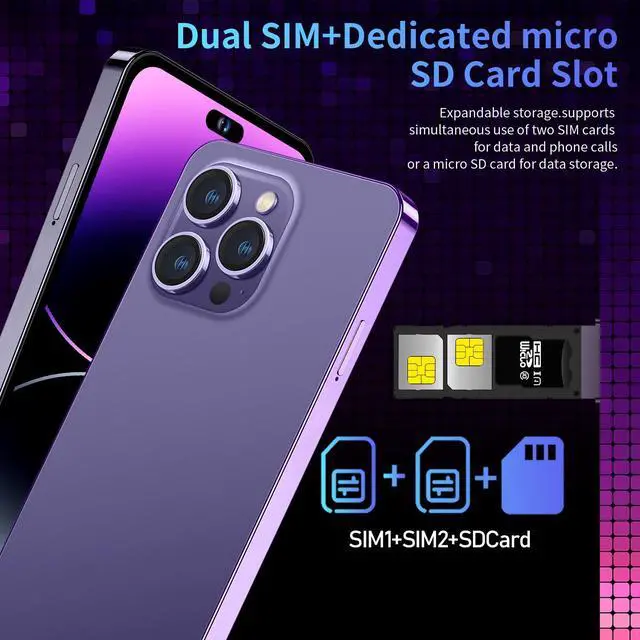 Alt view image 4 of 7 - GAMAKOO G15 Pro Max 5G 6.8" 4GB+128GB Unlocked Smartphone Android Cell Phone 5000mAh