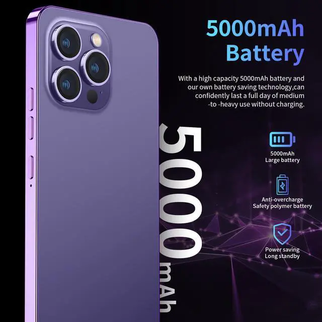 Alt view image 3 of 7 - GAMAKOO G15 Pro Max 5G 6.8" 4GB+128GB Unlocked Smartphone Android Cell Phone 5000mAh