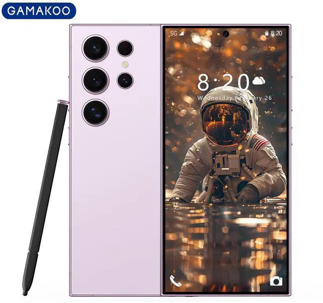 Main image of GAMAKOO G24 Ultra 128GB Dual SIM 7inch Unlocked Smartphone Mobile Phone 24MP+32MP Snapdragon8 Android 14 5000mAh Pink