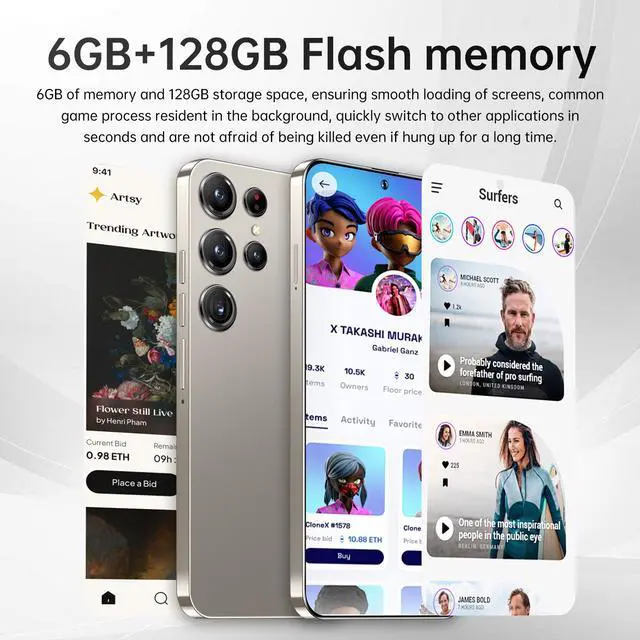 Alt view image 6 of 7 - GAMAKOO G25 Ultra 5G Smartphone Dual Sim 6GB+128GB | 6.8 inch Screen | Android 15 | 5000 mAh Battery | 5MP+16MP | Cheap Unlocked Cell Phone Gold
